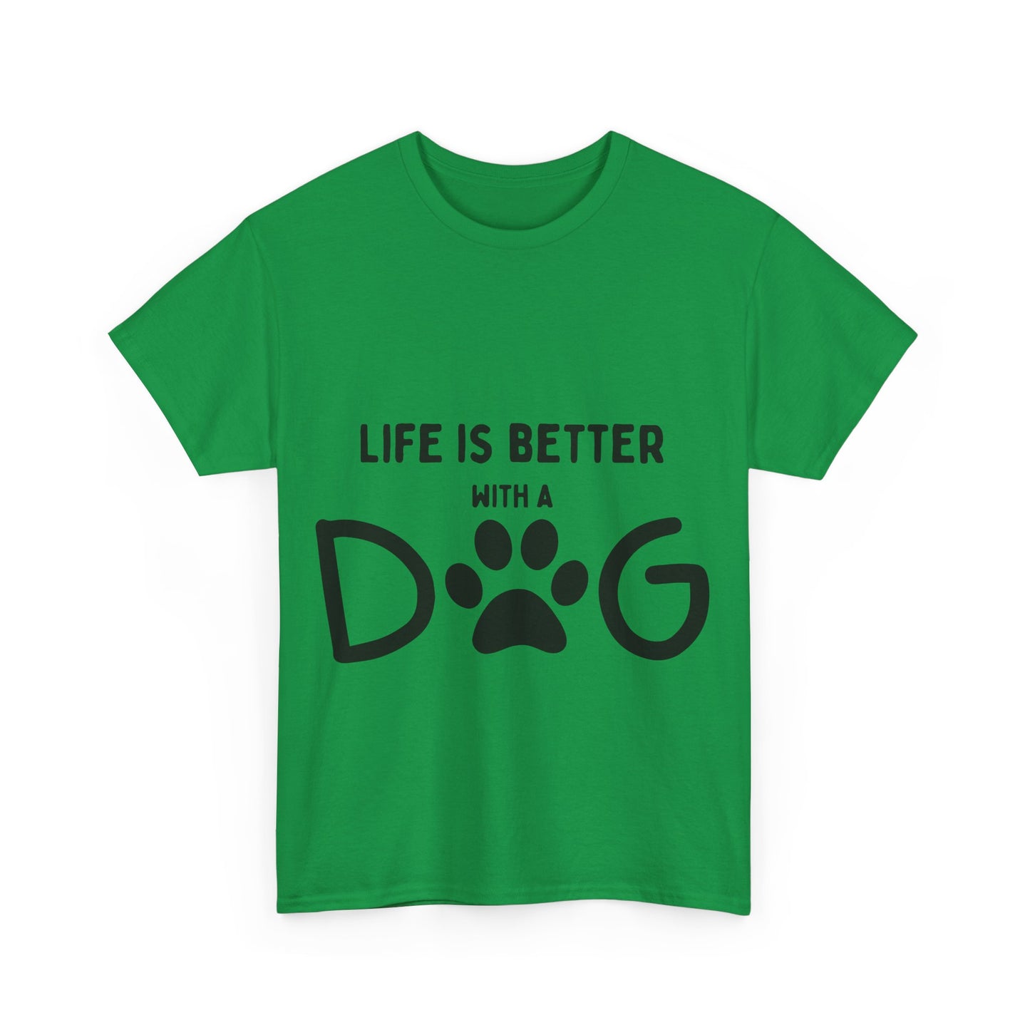 "Life is Better with a Dog" Unisex Heavy Cotton Tee - Perfect for Dog Lovers