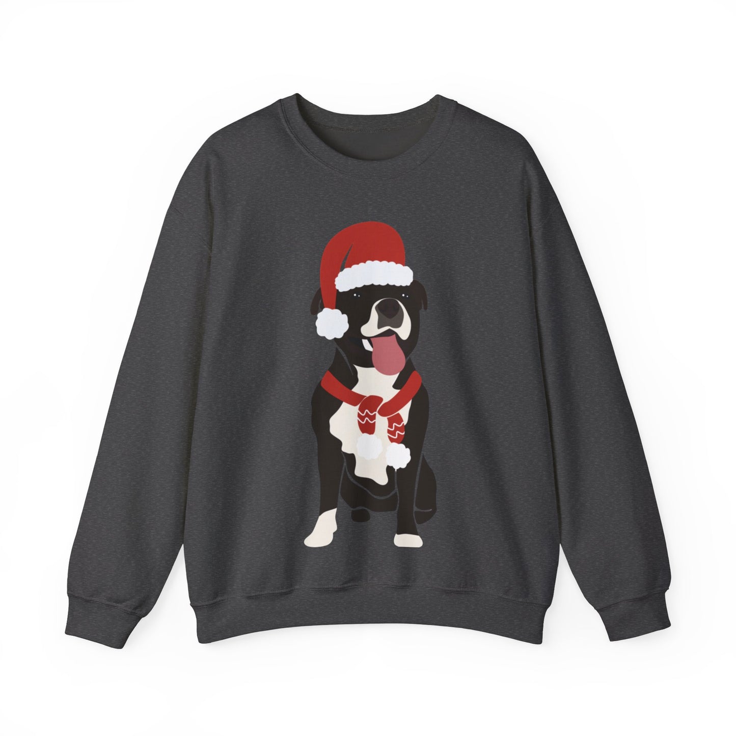 Festive Staffy Sweatshirt | Unisex Christmas Crewneck