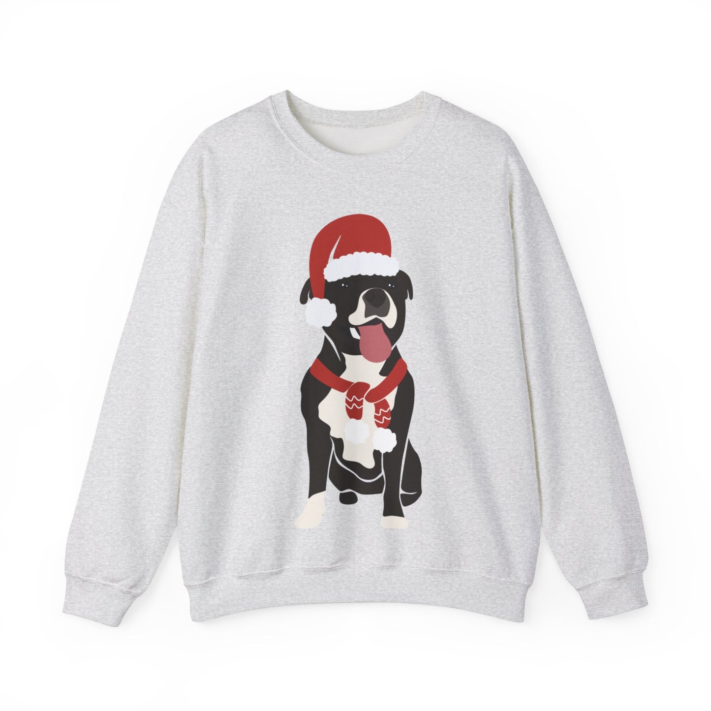 Festive Staffy Sweatshirt | Unisex Christmas Crewneck