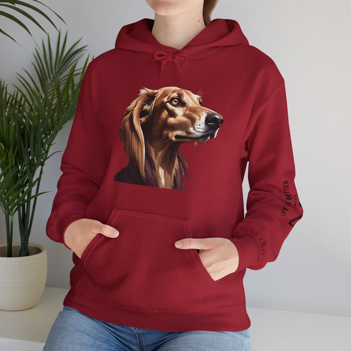 Saluki Bust Hoodie