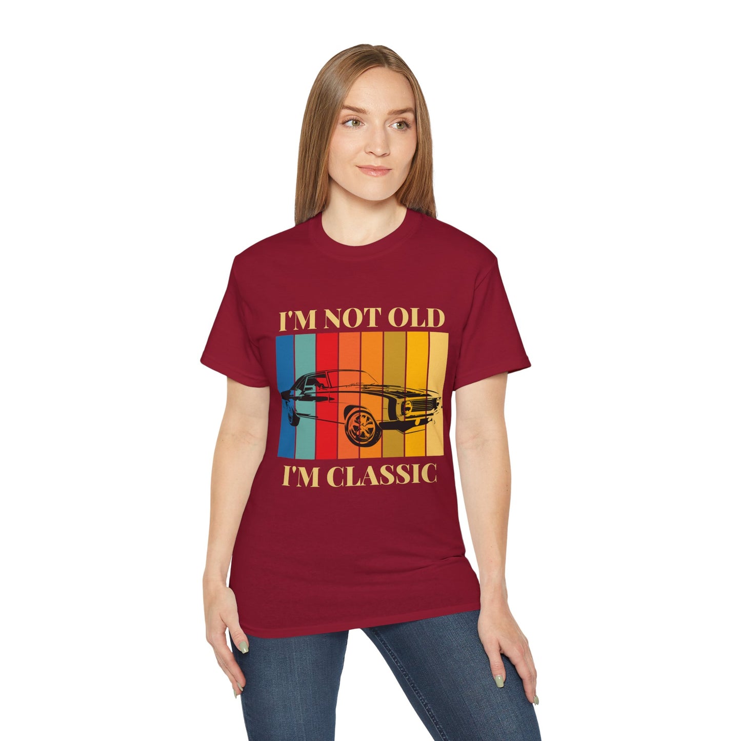 Classic Cars Humor Tee - "I'm Not Old, I'm Classic" Unisex Ultra Cotton T-Shirt
