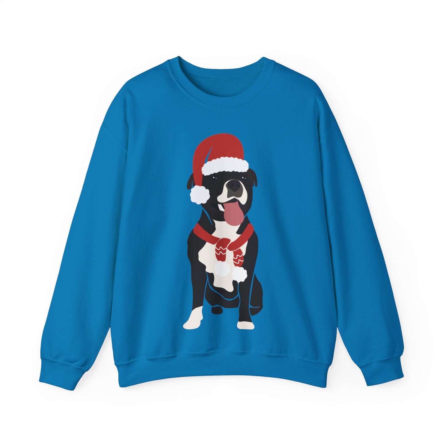 Festive Staffy Sweatshirt | Unisex Christmas Crewneck