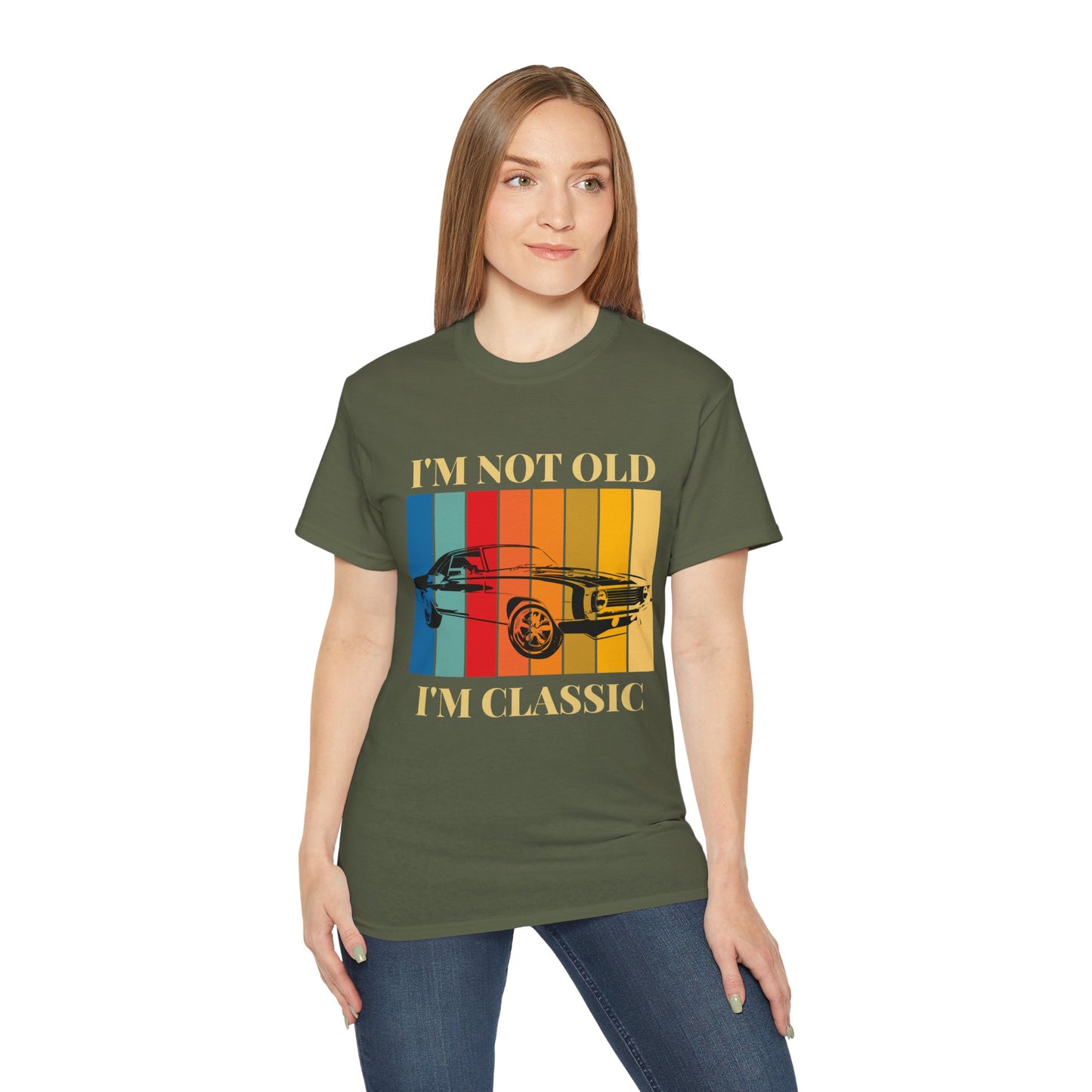 Classic Cars Humor Tee - "I'm Not Old, I'm Classic" Unisex Ultra Cotton T-Shirt