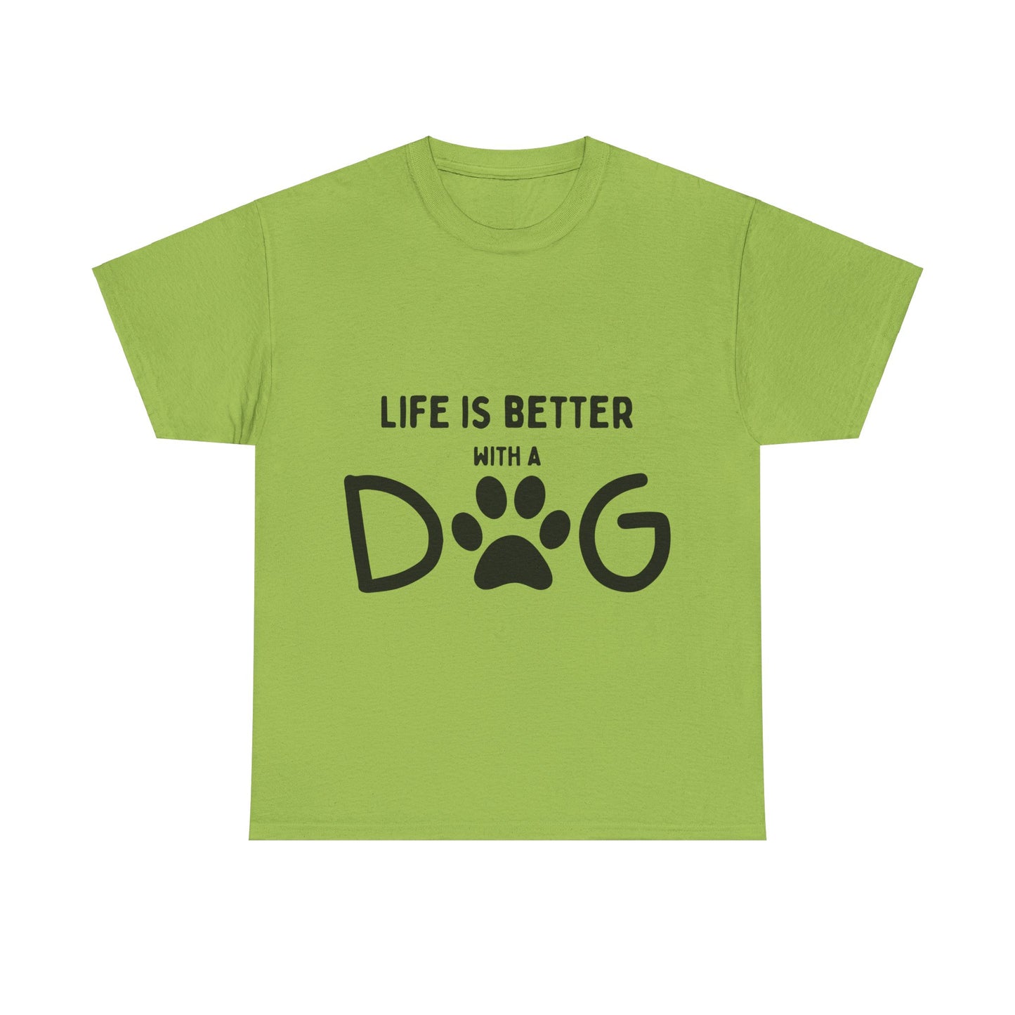 "Life is Better with a Dog" Unisex Heavy Cotton Tee - Perfect for Dog Lovers