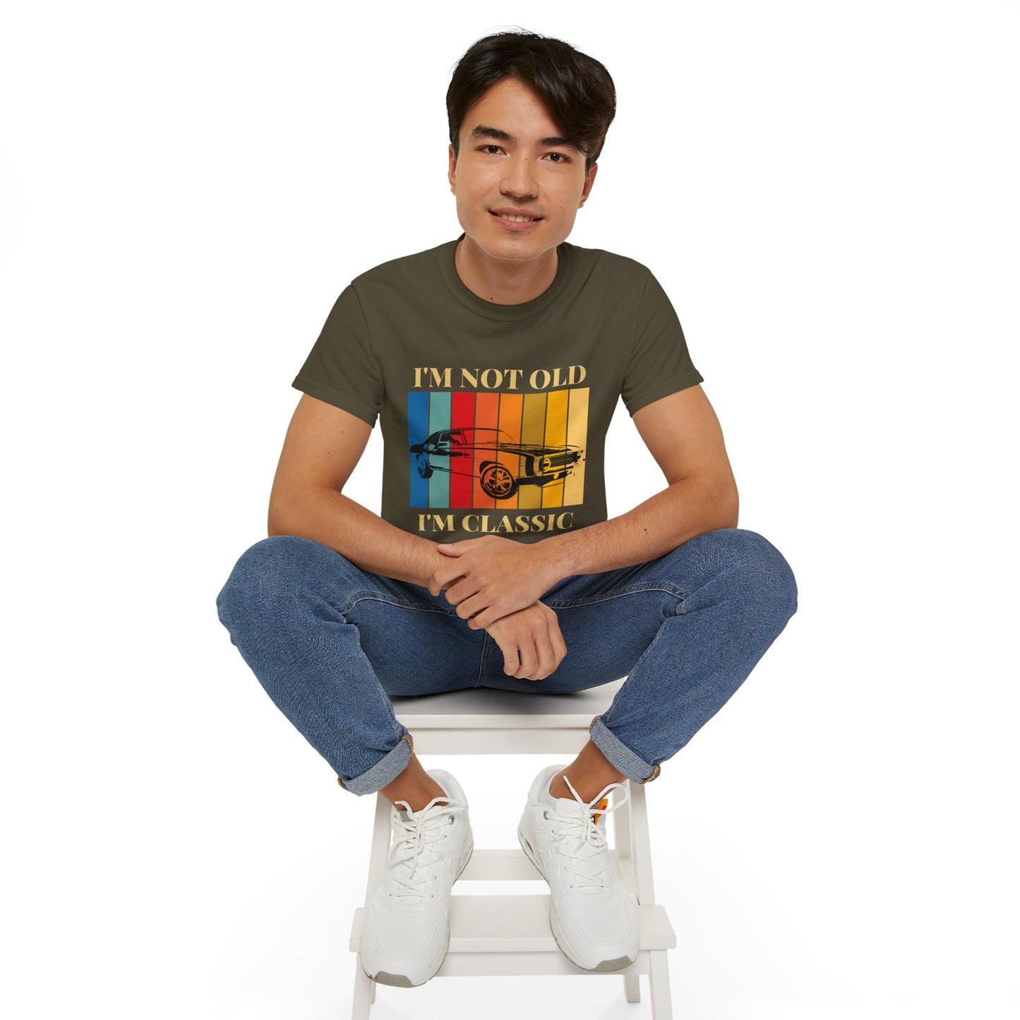 Classic Cars Humor Tee - "I'm Not Old, I'm Classic" Unisex Ultra Cotton T-Shirt