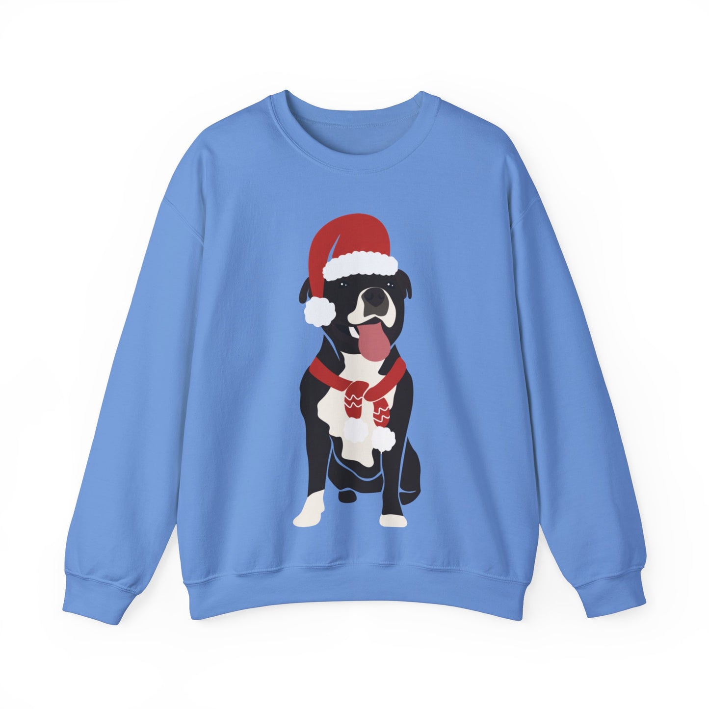 Festive Staffy Sweatshirt | Unisex Christmas Crewneck