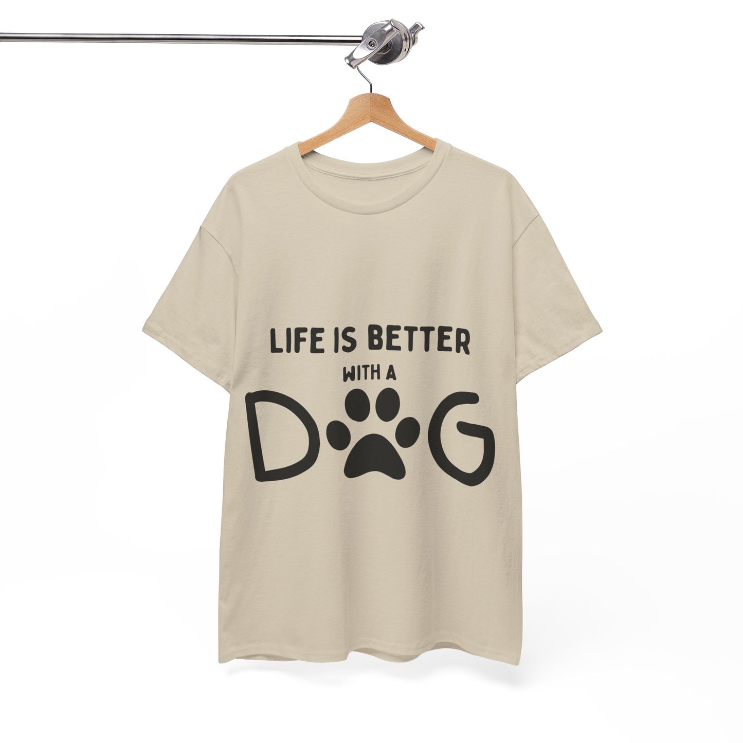 "Life is Better with a Dog" Unisex Heavy Cotton Tee - Perfect for Dog Lovers