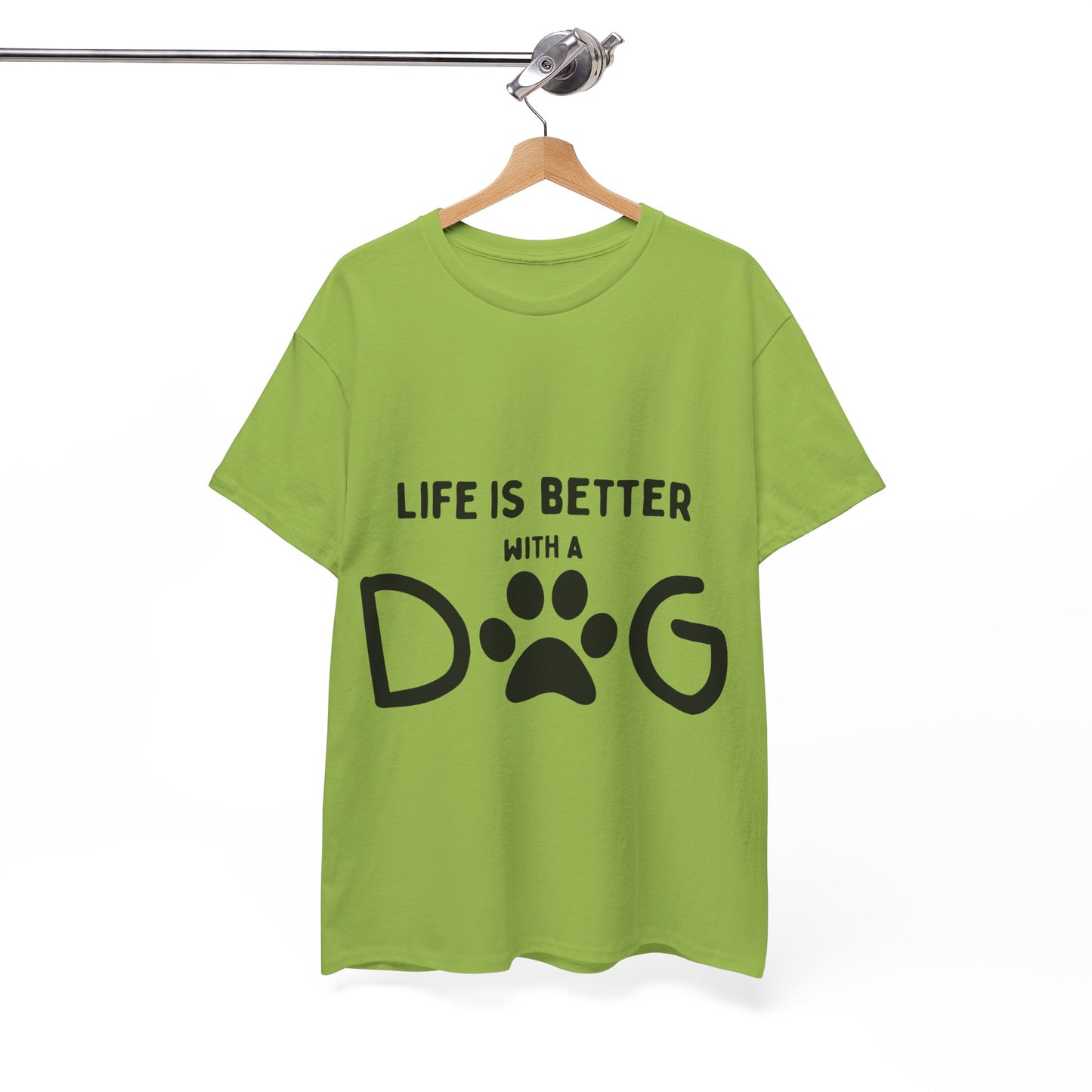 "Life is Better with a Dog" Unisex Heavy Cotton Tee - Perfect for Dog Lovers