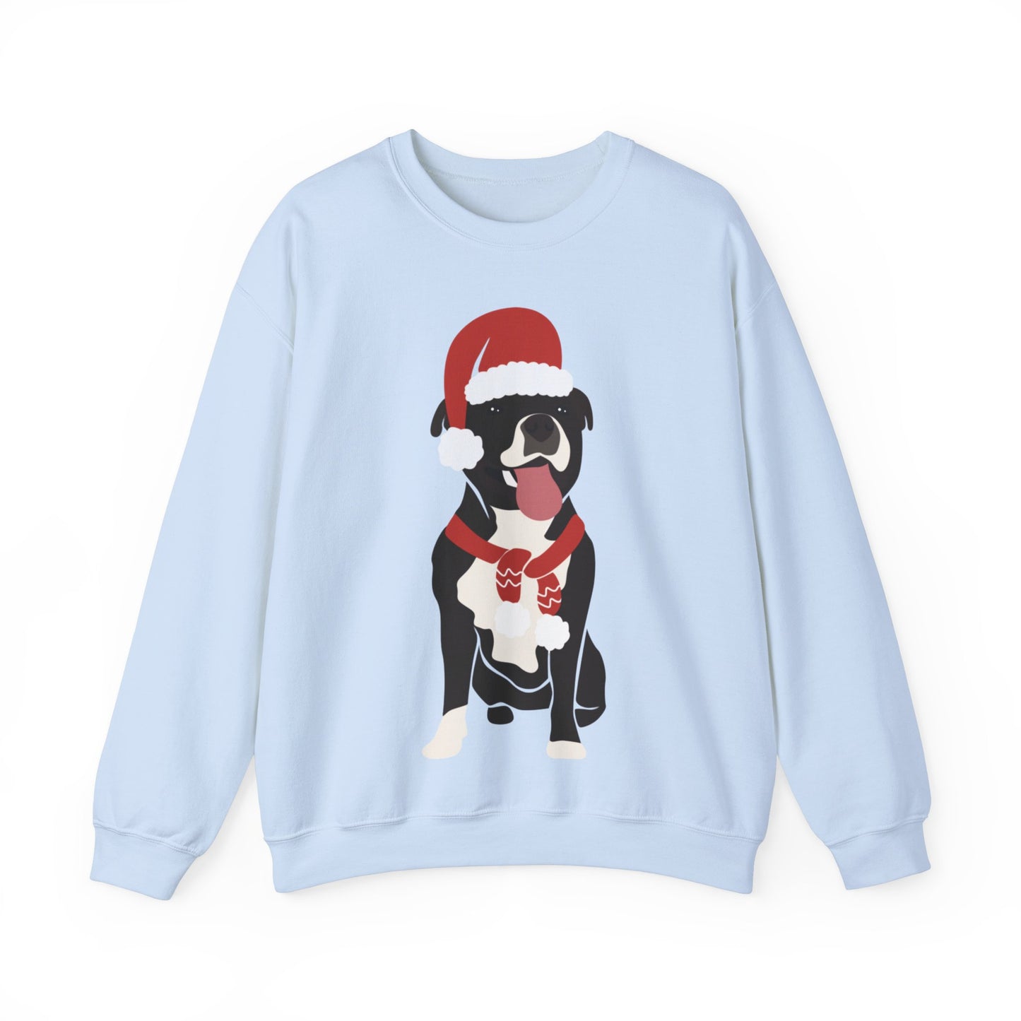 Festive Staffy Sweatshirt | Unisex Christmas Crewneck