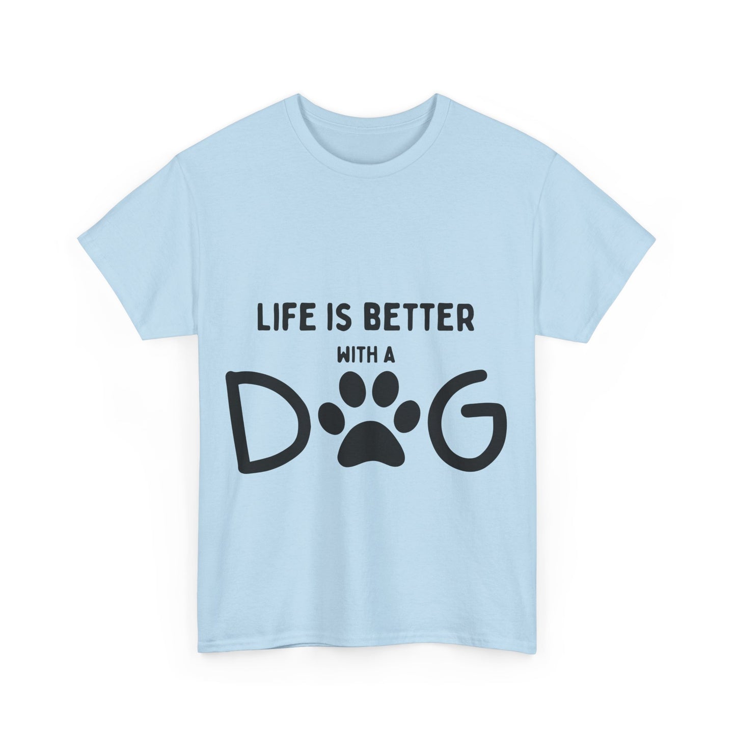 "Life is Better with a Dog" Unisex Heavy Cotton Tee - Perfect for Dog Lovers