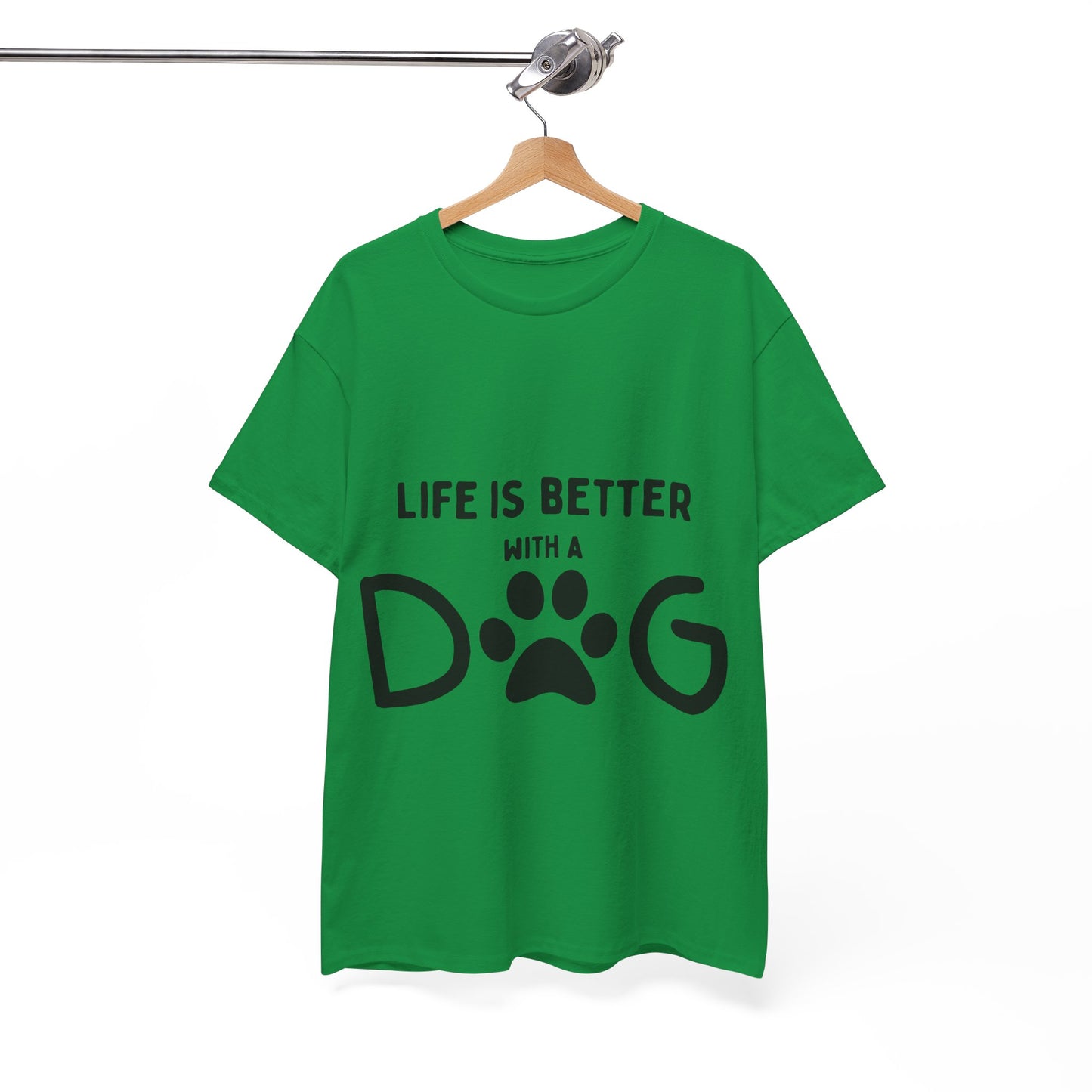 "Life is Better with a Dog" Unisex Heavy Cotton Tee - Perfect for Dog Lovers