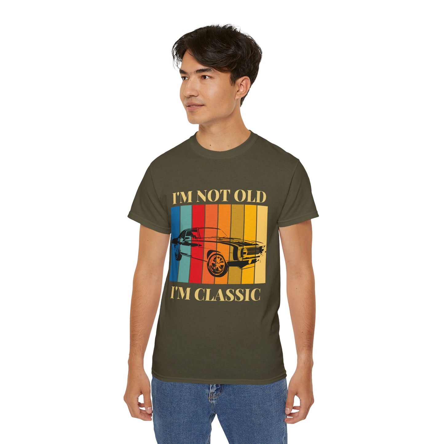 Classic Cars Humor Tee - "I'm Not Old, I'm Classic" Unisex Ultra Cotton T-Shirt