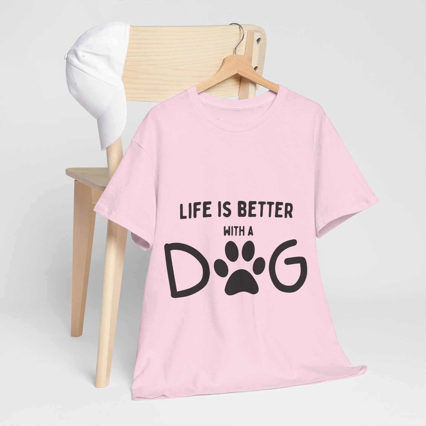 "Life is Better with a Dog" Unisex Heavy Cotton Tee - Perfect for Dog Lovers