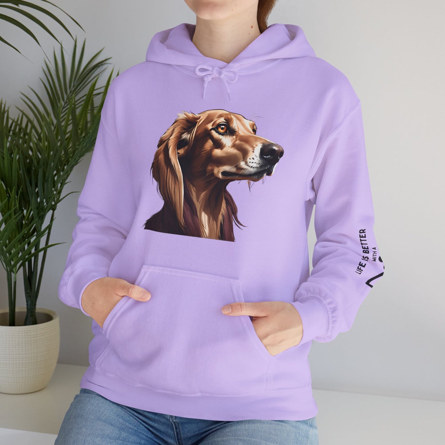 Saluki Bust Hoodie