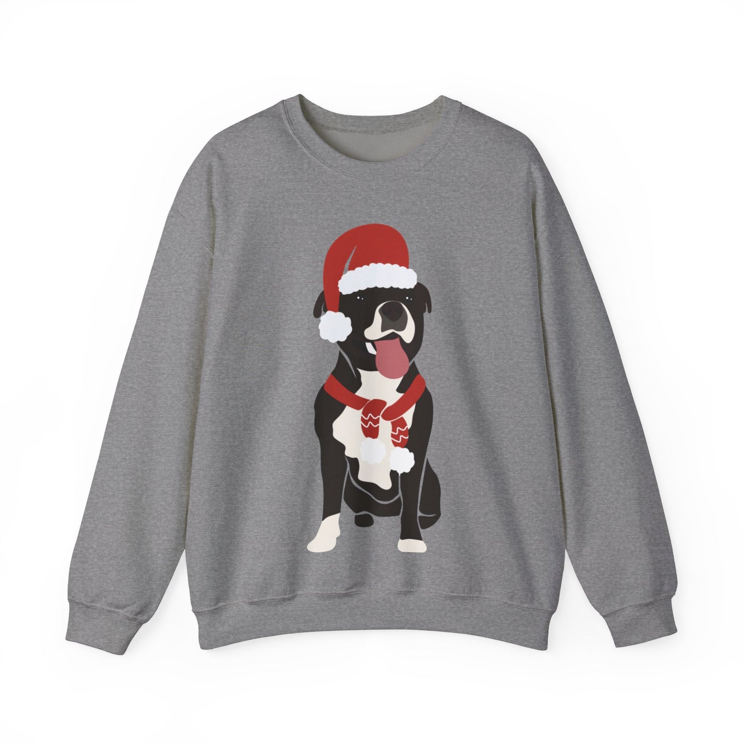 Festive Staffy Sweatshirt | Unisex Christmas Crewneck