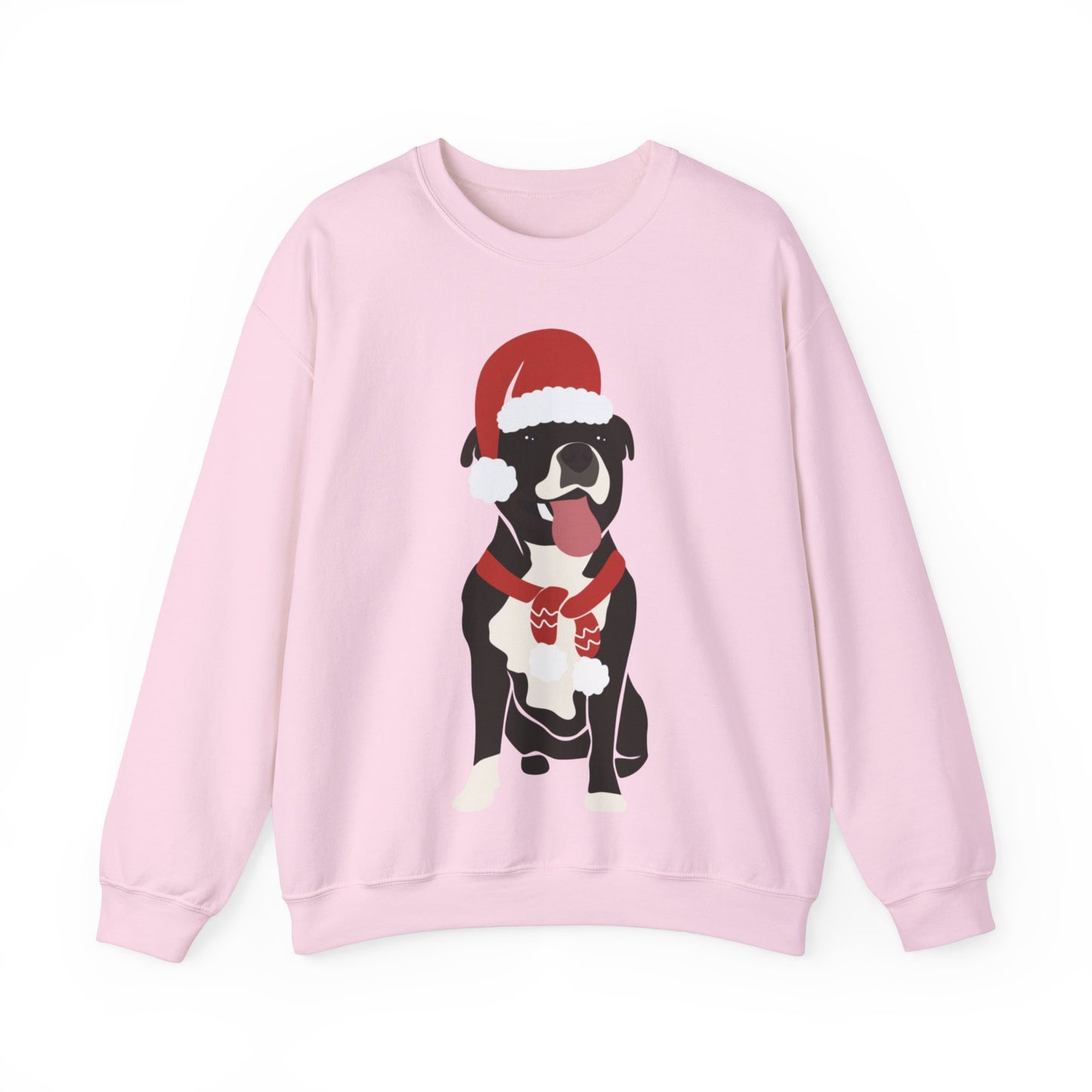 Festive Staffy Sweatshirt | Unisex Christmas Crewneck