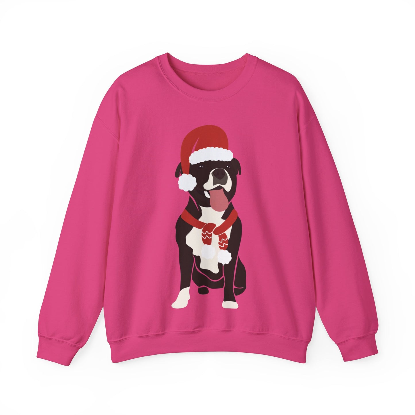 Festive Staffy Sweatshirt | Unisex Christmas Crewneck