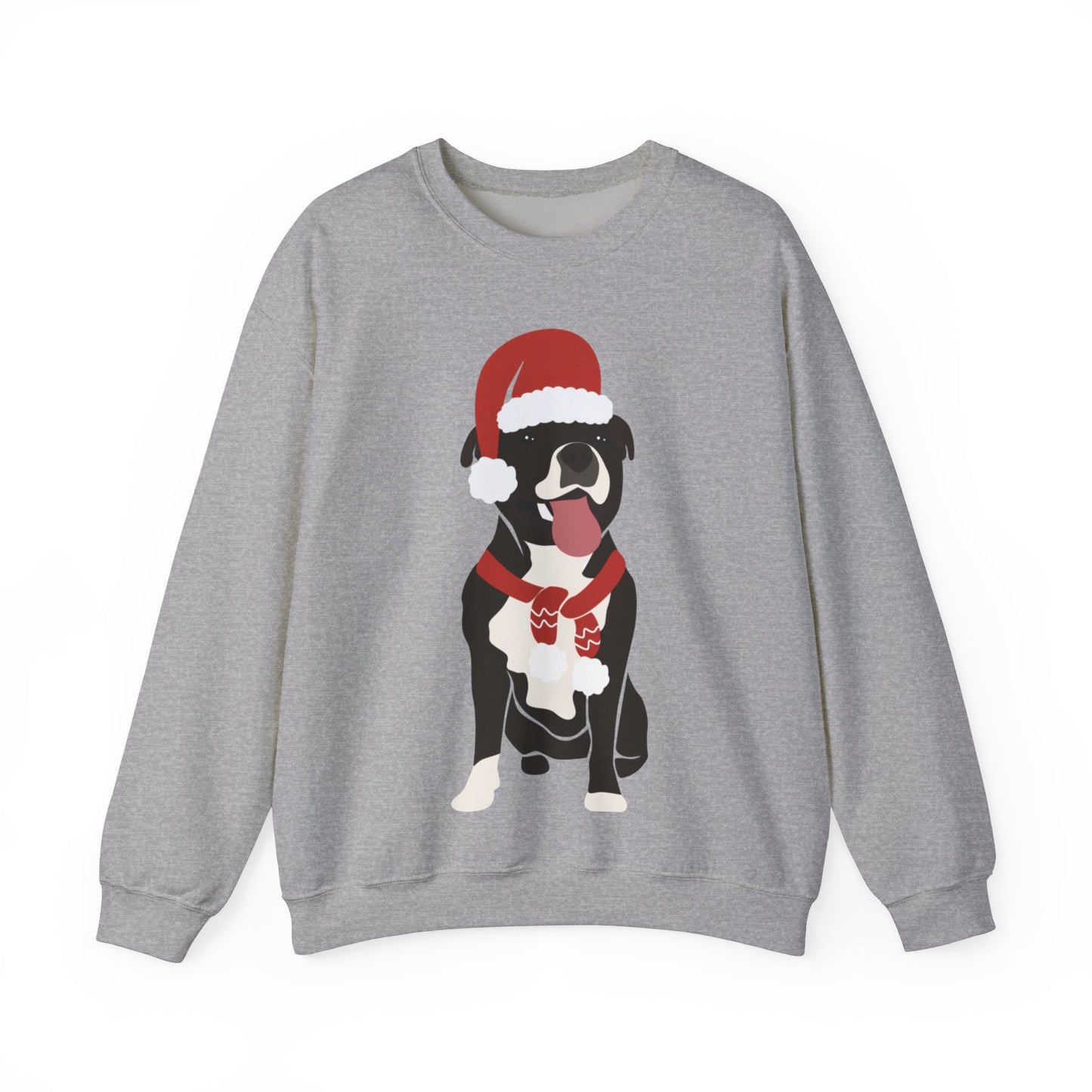 Festive Staffy Sweatshirt | Unisex Christmas Crewneck