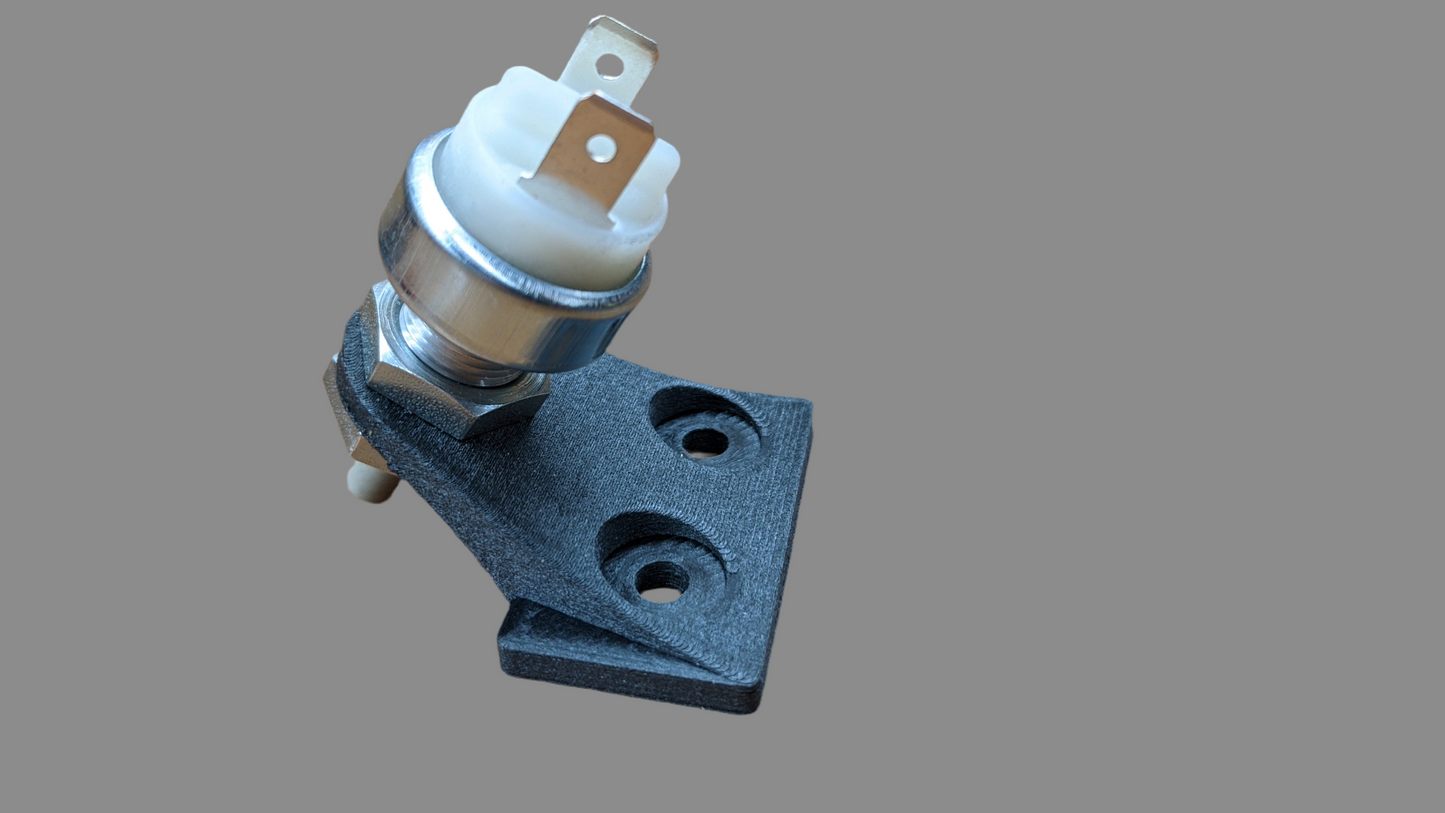 A brake light switch mount to take a Lucas SMB429 or similar.