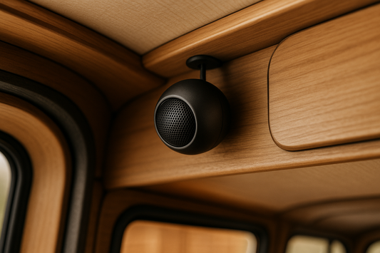 nearly, the pod needs to be a ball shape, its back is slightly flattened in a very small area to allow for a screw fixing into it from either flush to the wall or mounted on a bracket, the wires then are also concealed by being run through a small hole in the back